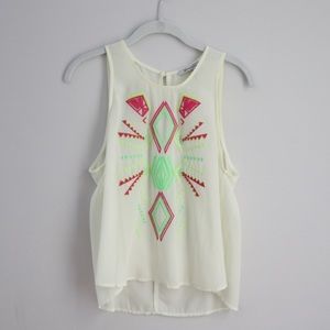 Fun Off-White Halter Top